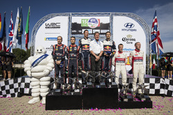 Podium: Winners Sébastien Ogier, Julien Ingrassia, M-Sport Ford WRT Ford Fiesta WRC, second place Da