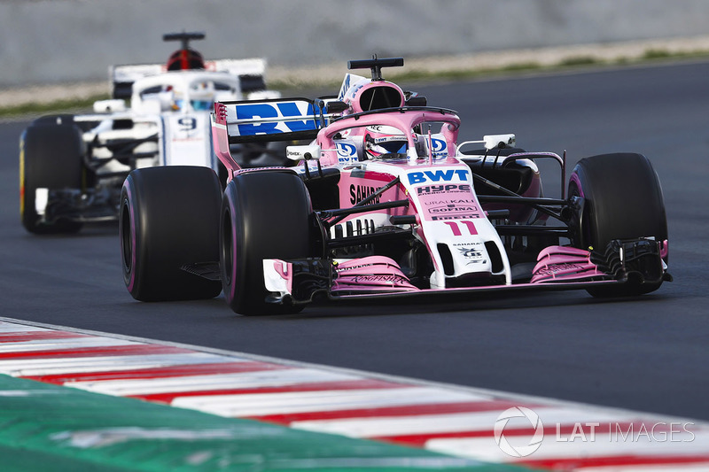 Sergio Pérez, Force India VJM11, Marcus Ericsson, Sauber C37