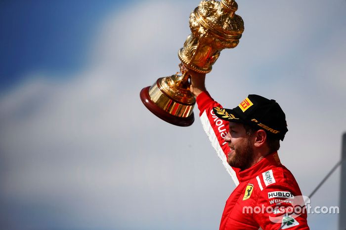 El ganador: Sebastian Vettel, Ferrari 