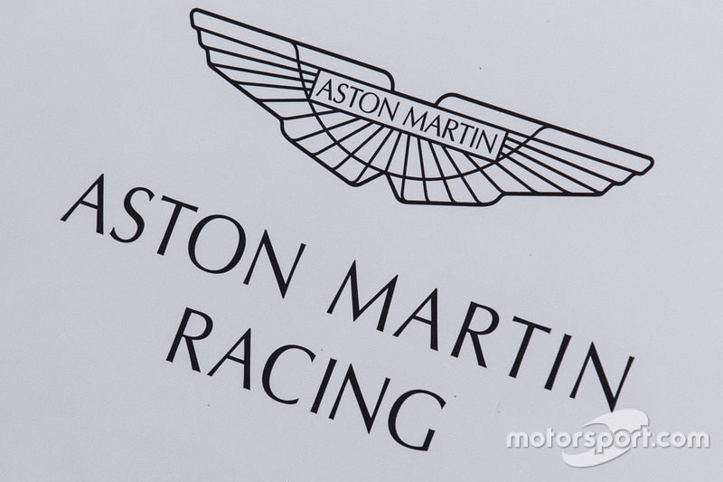 Aston Martin Racing paddock area dan logo