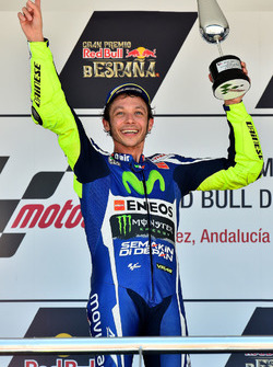 Podium: ganador, Valentino Rossi, Yamaha Factory Racing