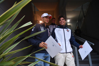 Esteban Ocon, Racing Point Force India F1 Team and Lance Stroll, Williams Racing
