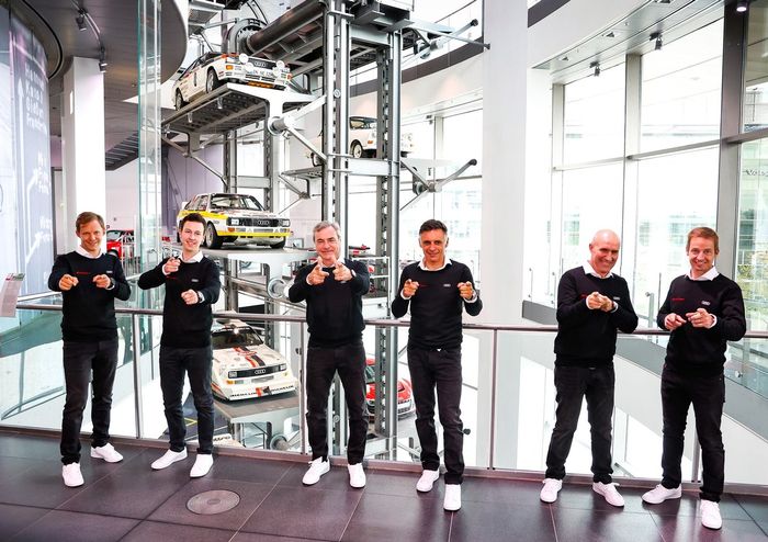 Mattias Ekström, Emil Bergkvist, Carlos Sainz, Lucas Cruz, Stéphane Peterhansel, Édouard Boulanger, Audi Sport