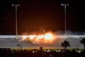 Last lap crash