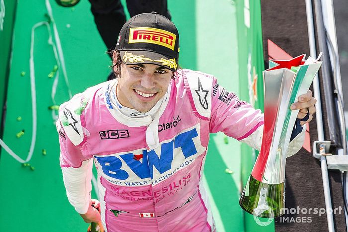Podio: tercer lugar Lance Stroll, Racing Point