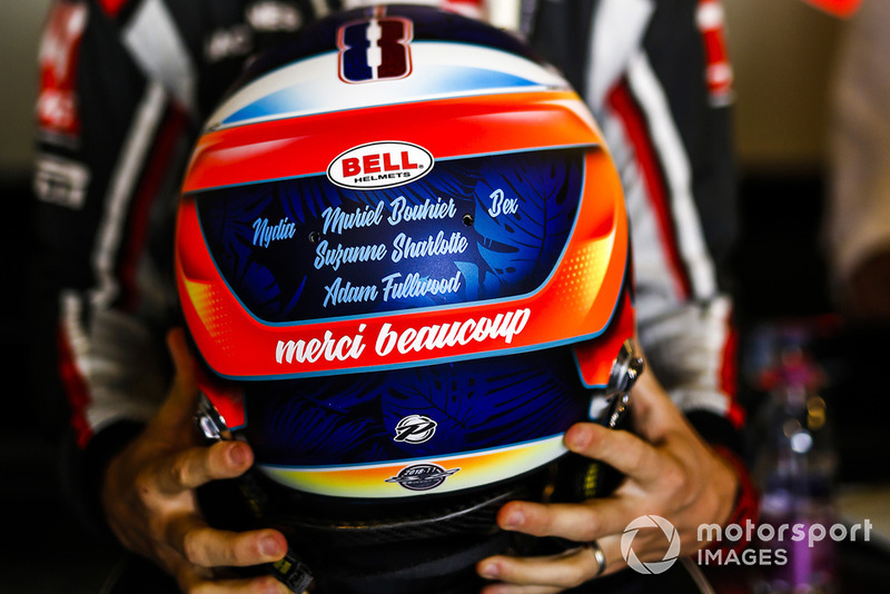 Romain Grosjean, Haas F1 Team, con su casco