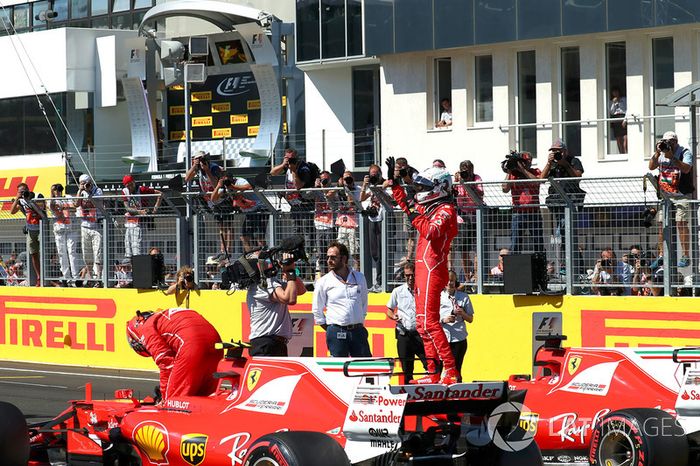 Ganador de la pole Sebastian Vettel, Ferrari SF70-H