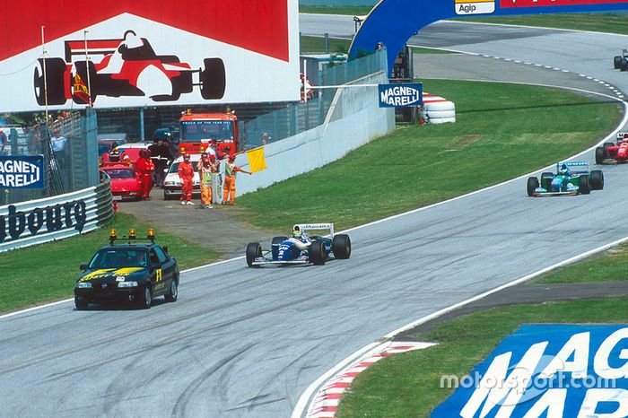 Ayrton Senna, Williams FW16 behind the safety car