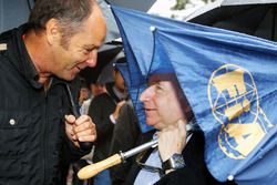 (L to R): Gerhard Berger, with Jean Todt, FIA President on the grid