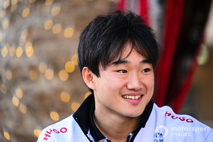 Yuki Tsunoda, Visa Cash App RB F1 Team, habla con los medios de comunicación
