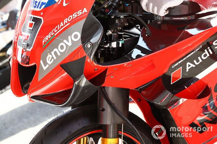 Detalle de la moto de Danilo Petrucci, Ducati Team