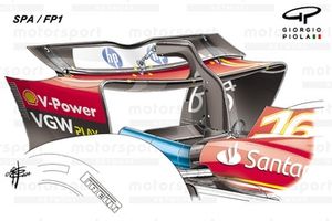 Ferrari SF-24 rear wing detail, Belgian GP