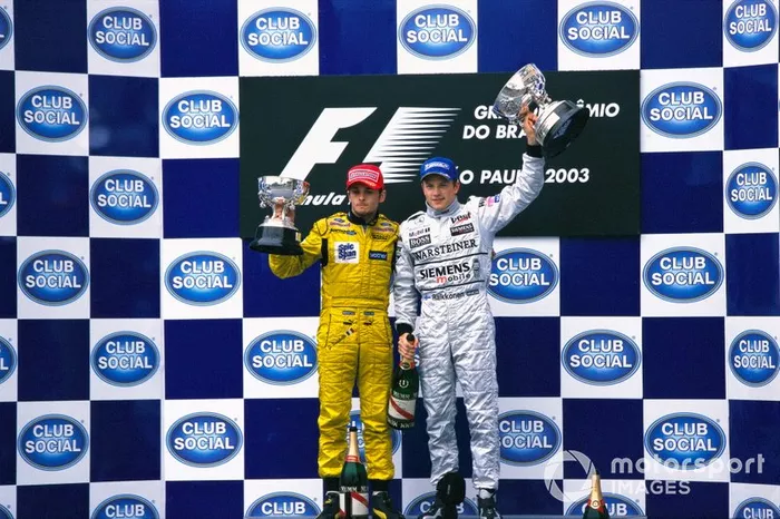 Podium : Kimi Raikkönen, McLarenn, Giancarlo Fisichella, Jordan