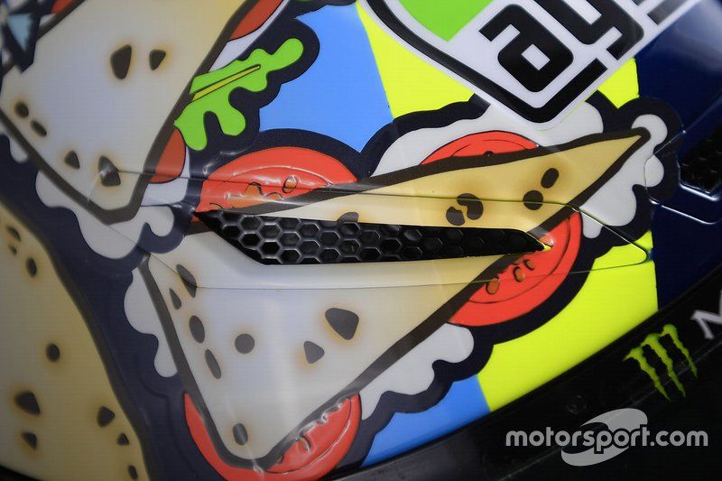 El casco de Valentino Rossi, Yamaha Factory Racing, para Misano
