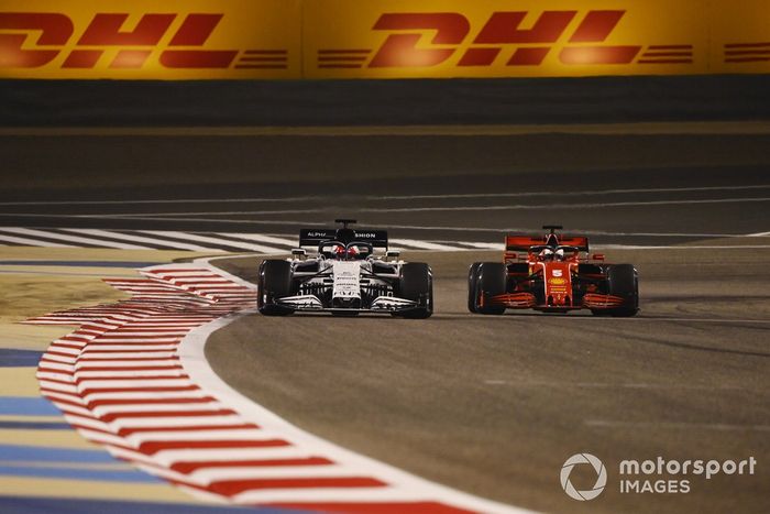 Daniil Kvyat, AlphaTauri AT01, Sebastian Vettel, Ferrari SF1000