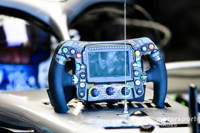 El volante de Valtteri Bottas, Mercedes AMG W10