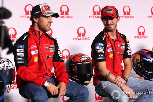 Enea Bastianini, Equipo Ducati, Francesco Bagnaia, Equipo Ducati