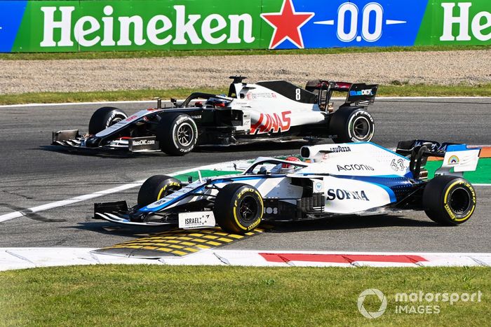 George Russell, Williams FW43,  Romain Grosjean, Haas VF-20 