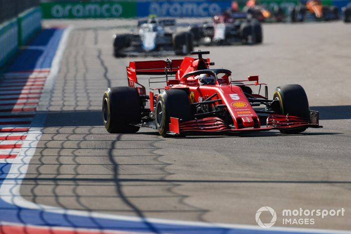 Sebastian Vettel, Ferrari SF1000, Nicholas Latifi, Williams FW43