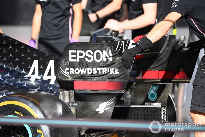 Detalle técnico del Mercedes 