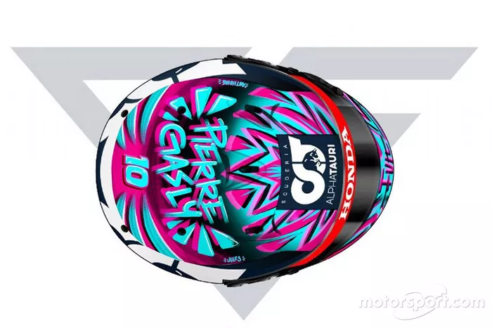 Il nuovo casco di Pierre Gasly