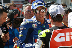 Segundo puesto Valentino Rossi, Yamaha Factory Racing, Cal Crutchlow, Team LCR Honda