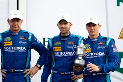 Podium: third place #90 VisitFlorida.com Racing Multimatic Riley LMP2: Marc Goossens, Renger van der Zande, René Rast