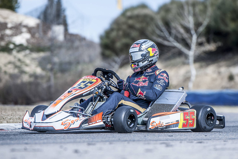 Carlos Sainz Jr., Scuderia Toro Rosso, im Karting-Club Correcaminos in Recas