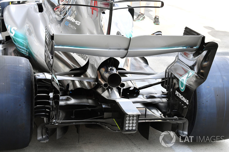 L'arrière de la Mercedes AMG F1 F1 W08