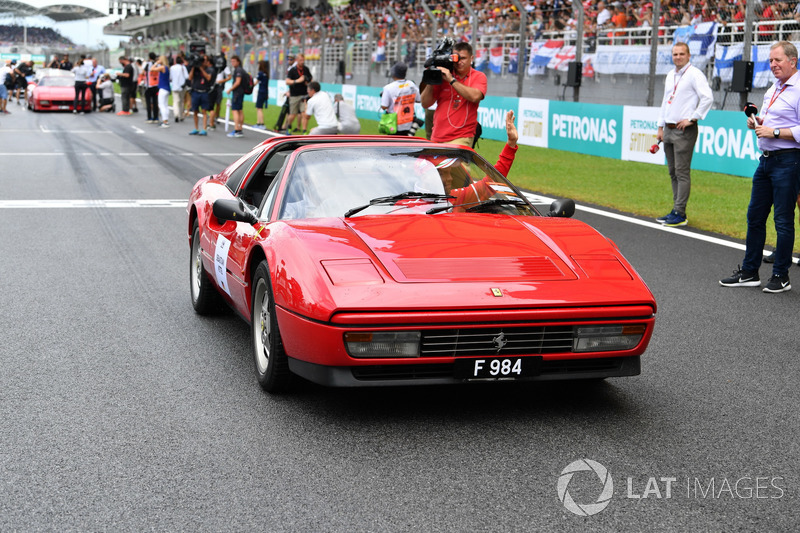 Sebastian Vettel, Ferrari on the drivers parade