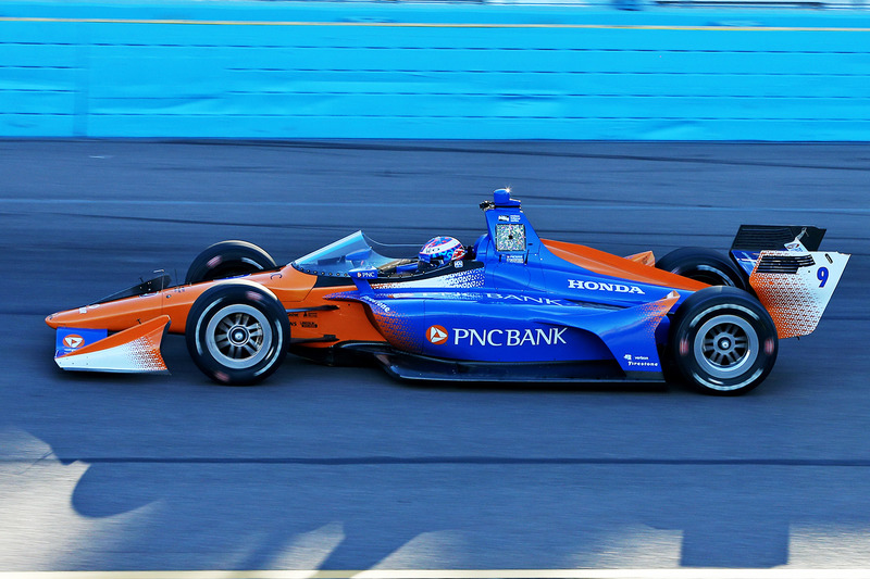 Scott Dixon, Chip Ganassi Racing Honda tests the aeroscreen