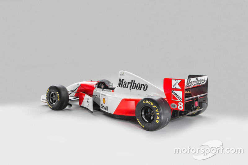 La McLaren-Cosworth Ford MP4/8A d'Ayrton Senna