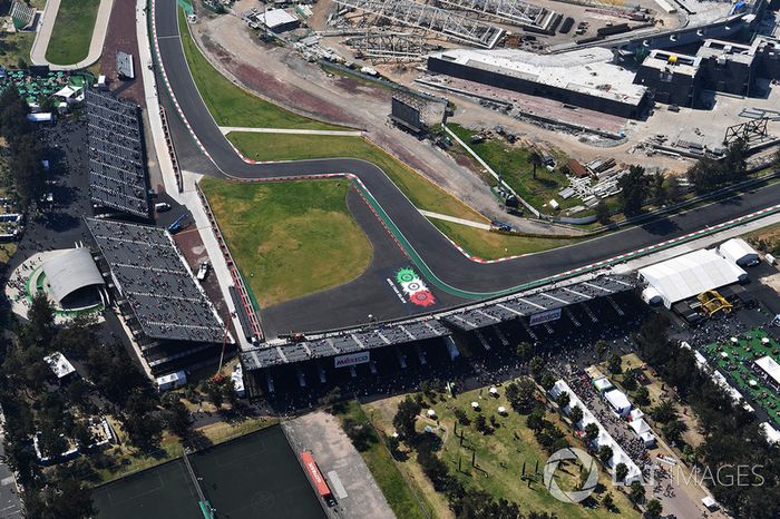 Vista desde el aire de la pista