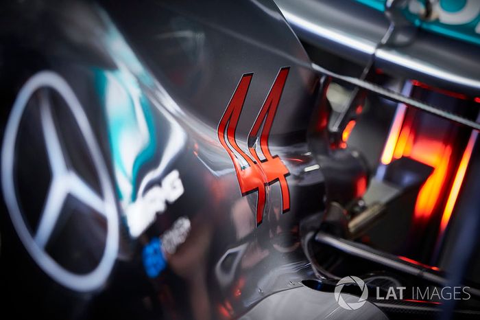Carrocería trasera del Mercedes AMG F1 W09 de Lewis Hamilton, Mercedes AMG F1