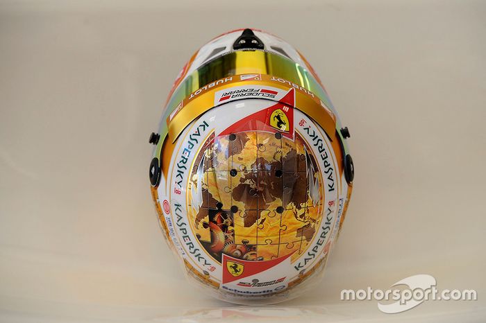 Casco de Fernando Alonso en 2013 (Mónaco)