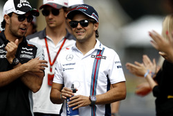 Fahrerparade: Felipe Massa, Williams Martini Racing; Sergio Perez, Force India
