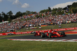 Sebastian Vettel, Ferrari SF71H leads Kimi Raikkonen, Ferrari SF71H