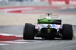 Flo-Viz paint on the rear wing of Brendon Hartley, Scuderia Toro Rosso STR12