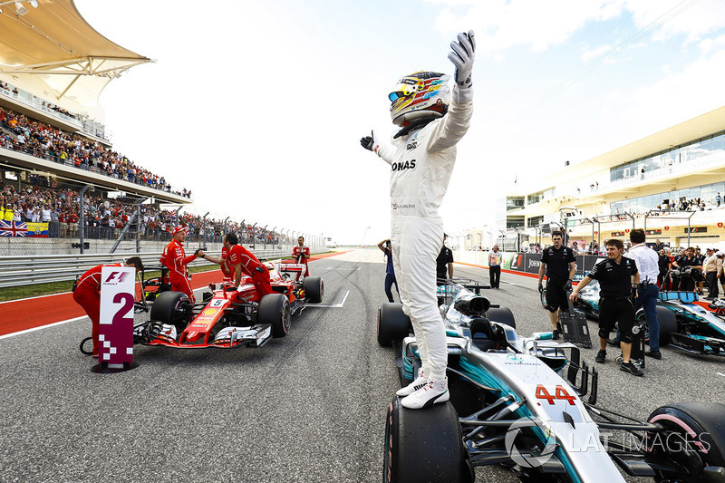 Le poleman Lewis Hamilton, Mercedes AMG F1 W08