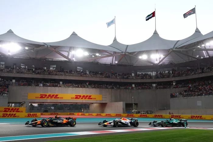 Lando Norris, McLaren, Liam Lawson, Racing Bulls Team, Lance Stroll, Aston Martin Racing