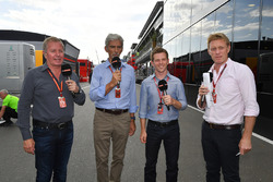 Martin Brundle, Sky TV, Damon Hill, Sky TV, Anthony Davidson, Sky TV and Simon Lazenby, Sky TV