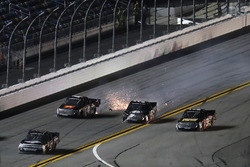 Korbin Forrister, Toyota, Christopher Bell, Kyle Busch Motorsports Toyota, crash