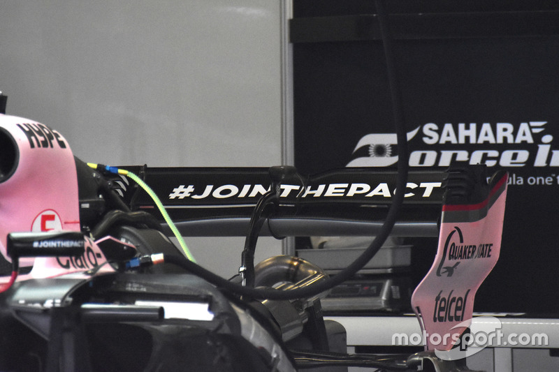 Force India VJM10, rear wing