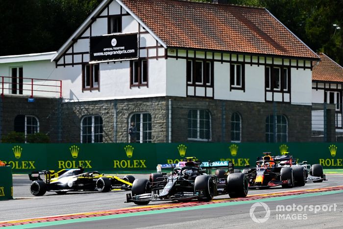 Valtteri Bottas, Mercedes F1 W11, Max Verstappen, Red Bull Racing RB16, Pierre Gasly, AlphaTauri AT01, Daniel Ricciardo, Renault F1 Team R.S.20