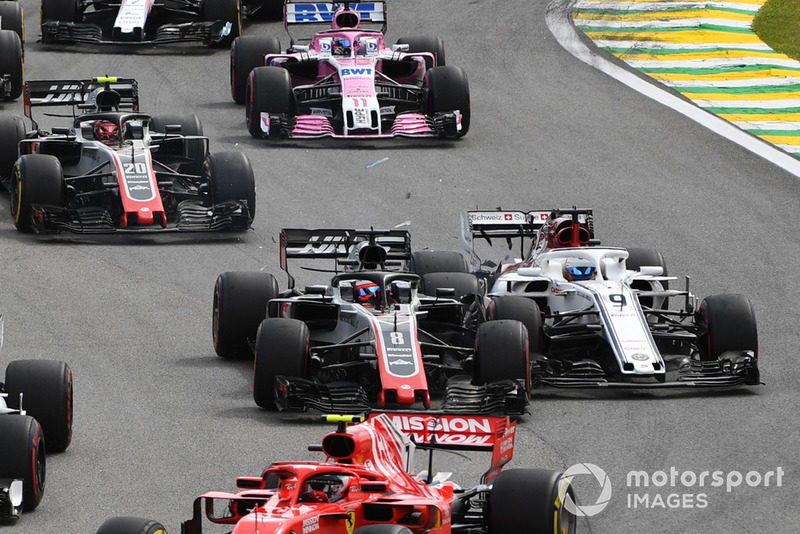 GP Brasil - Marcus Ericsson/Romain Grosjean (balapan)