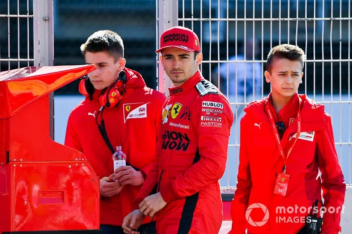 Charles Leclerc, Ferrari on the pit wall