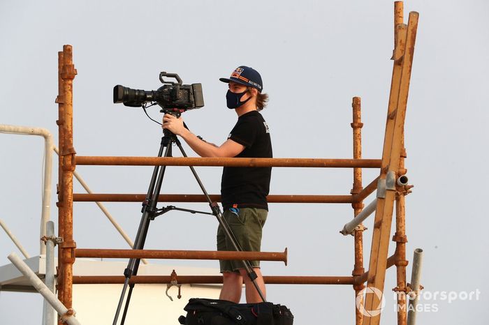 Team technicians observing with cameras