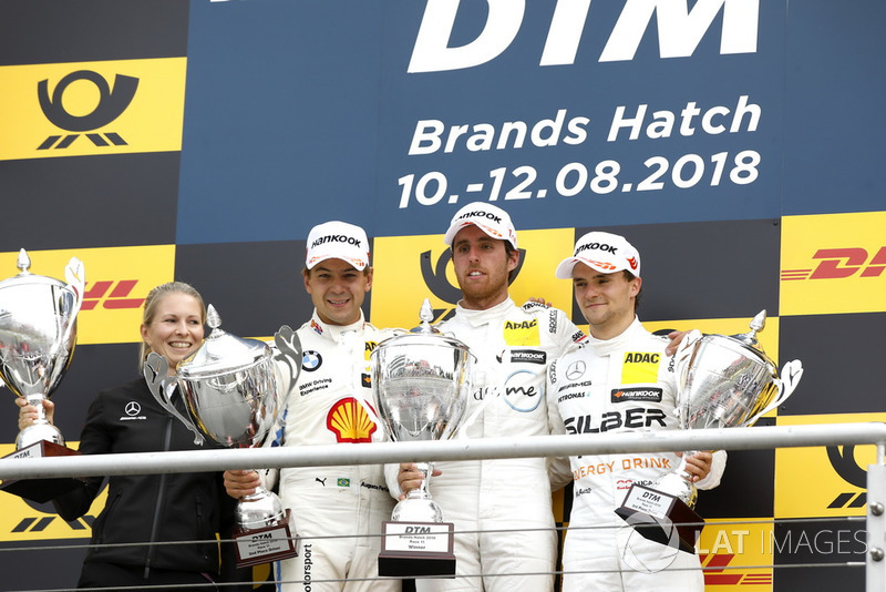 Podium: Race winner Daniel Juncadella, Mercedes-AMG Team HWA, second place Augusto Farfus, BMW Team RMG, third place Lucas Auer, Mercedes-AMG Team HWA