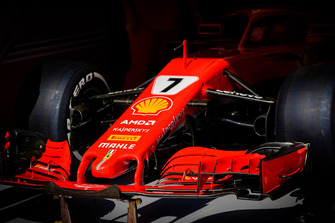 Dettaglio dell'ala anteriore della Ferrari SF71H di Kimi Raikkonen