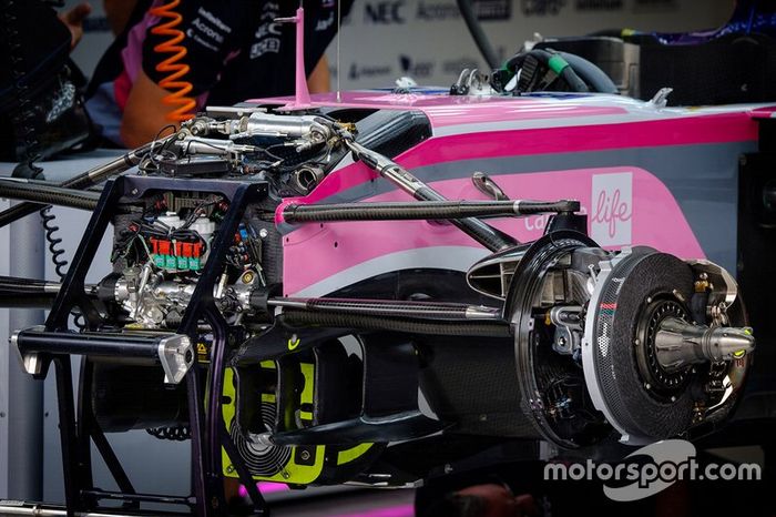 Detalle del freno delantero Racing Point RP19